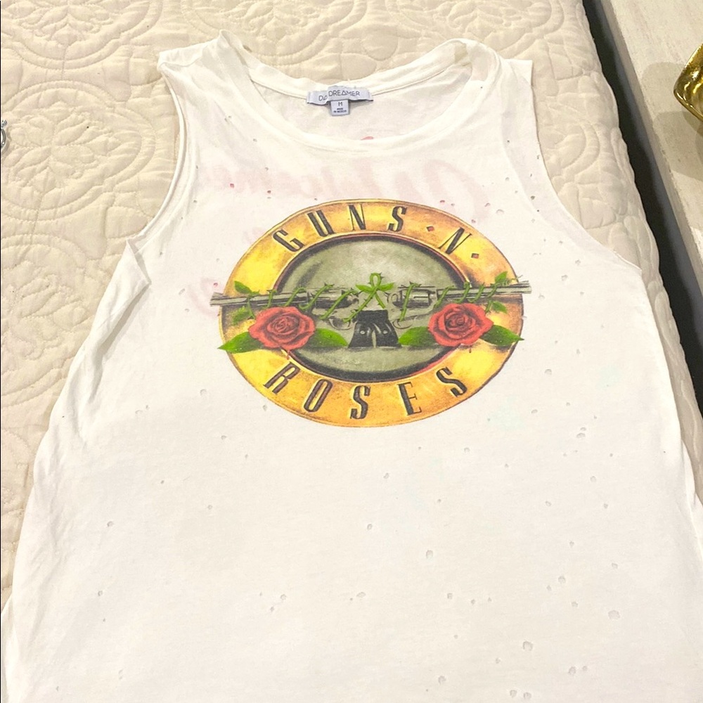Daydreamer White Guns N' Roses  Tank Top